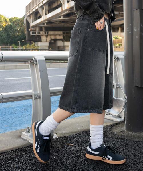 WEGO（ウィゴー）の「WEGO/ウエストドロストダブルニーバギーハーフパンツ（デニムパンツ・レディース・ブラック/コバルトブルー/ベージュ系その他・SMALL/MEDIUM）」の13枚目の写真