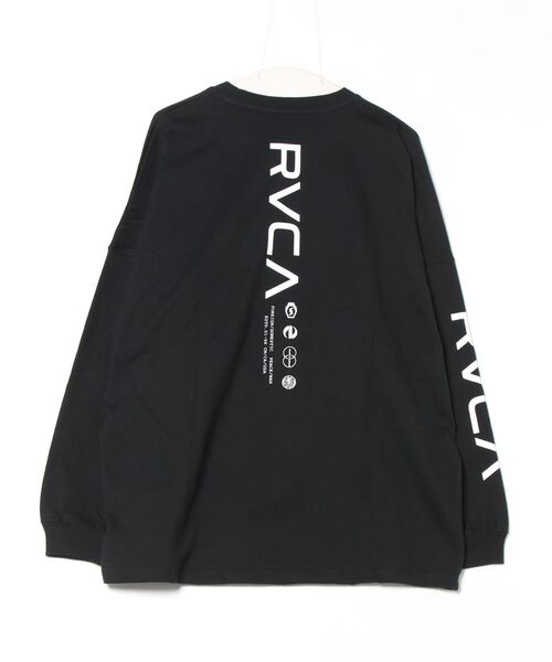 長袖カットソー ブラック ロゴデザイン ムラサキスポーツ限定】RVCA/ルーカ ロンTee/長袖Tシャツ バック
