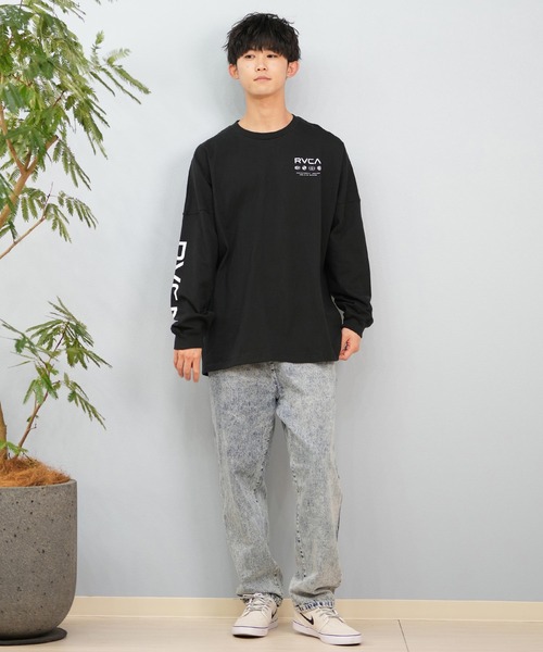 RVCA（ルーカ）の「【ムラサキスポーツ限定】RVCA/ルーカ ロンTee/長袖Tシャツ バックプリント ユニセックス BF041-159（Tシャツ/カットソー・メンズ・ホワイト/ブルーグレー/ブラック・S/L/M）」の9枚目の写真