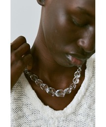 ニュアンスクリアボリュームネックレス