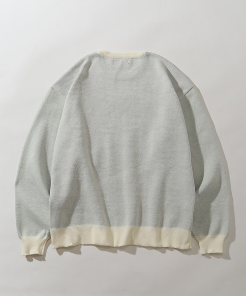 Mark Gonzales（マーク・ゴンザレス）の「【Mark Gonzales/マーク ゴンザレス】アートワークデザイン ジャガードニット クルーネック（ニット/セーター・メンズ・ネイビー系2/ブラック系4/アイボリー系3/アイボリー系2/ブラック系2/アイボリー系4/ネイビー系1/アイボリー系1/ブラック系3/ブラック系1/ダークグリーン系2/ダークグリーン系1・M/XL/L）」の13枚目の写真