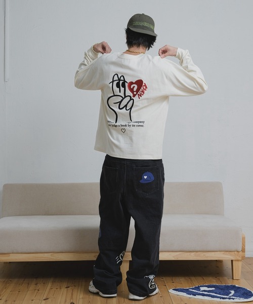 kaoyorinakami(カオヨリナカミ)の「Peace long tee / ピースロンT(Tシャツ/カットソー・メンズ・ホワイト/ブラック/グレー・X-LARGE/LARGE/MEDIUM/SMALL)」の7枚目の写真