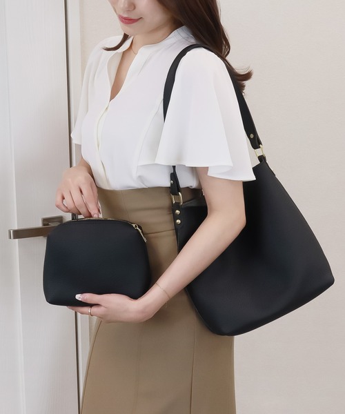blackdia ocean(ブラックダイヤオーシャン)の「blackdia ocean select ポーチ付き 2wayバケツ型ショルダーバッグ(ショルダーバッグ・レディース・アイボリー/ブラウン系その他/ブラウン系その他2/ブラック/ブラウン系その他3・FREE)」の16枚目の写真