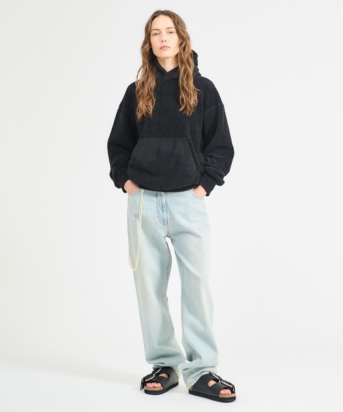 onegravity(ワングラビティ)の「onegravity / テディジャージー フーディー(パーカー・メンズ・ライトグレー/ブラック・MEDIUM/X-LARGE/LARGE/SMALL)」の9枚目の写真