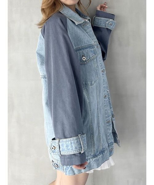 CALNAMUR カルナムール ブルゾン セール】DOKING OVER DENIM BLOUSON／ドッキングオーバーデニム