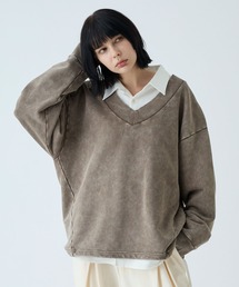 VELNUS(xiX)́yVELNUSzVintage Make Heavyweight V-Neck Sweat/Be[WCNwr[EFCgulbNXEFbg(XEFbg)