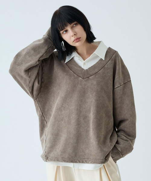 heavy weight vネック　スウェット セール】【VELNUS】Vintage Make Heavyweight V-Neck Sweat