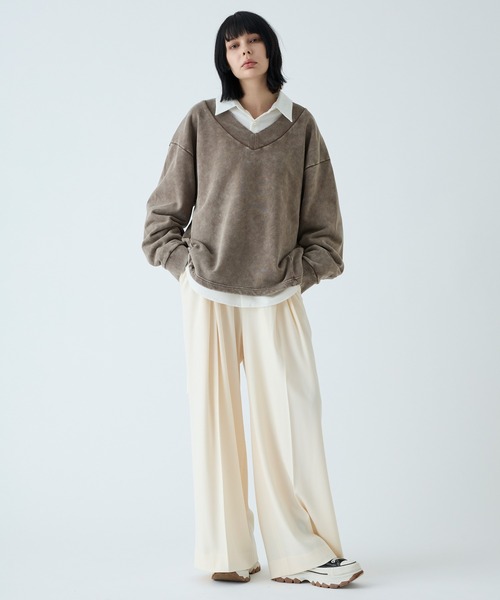 VELNUS】Vintage Make Heavyweight V-Neck Sweat/ヴィンテージ