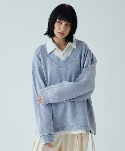 VELNUS】Vintage Make Heavyweight V-Neck Sweat/ヴィンテージ