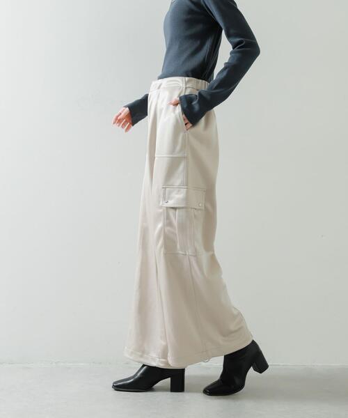 SENSE OF PLACE by URBAN RESEARCH（センスオブプレイスバイアーバンリサーチ）の「シャイニーカットカーゴパンツ（その他パンツ・レディース・カーキ/ライトベージュ/ネイビー・MEDIUM/SMALL）」の5枚目の写真