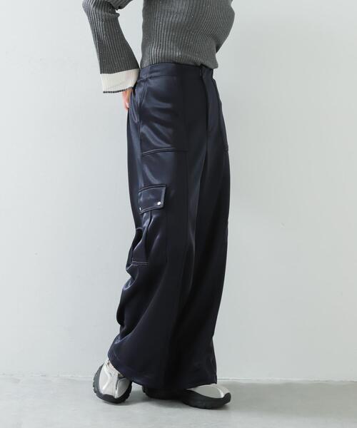 SENSE OF PLACE by URBAN RESEARCH（センスオブプレイスバイアーバンリサーチ）の「シャイニーカットカーゴパンツ（その他パンツ・レディース・カーキ/ライトベージュ/ネイビー・MEDIUM/SMALL）」の14枚目の写真