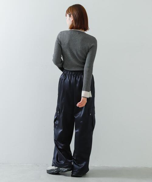 SENSE OF PLACE by URBAN RESEARCH（センスオブプレイスバイアーバンリサーチ）の「シャイニーカットカーゴパンツ（その他パンツ・レディース・カーキ/ライトベージュ/ネイビー・MEDIUM/SMALL）」の16枚目の写真