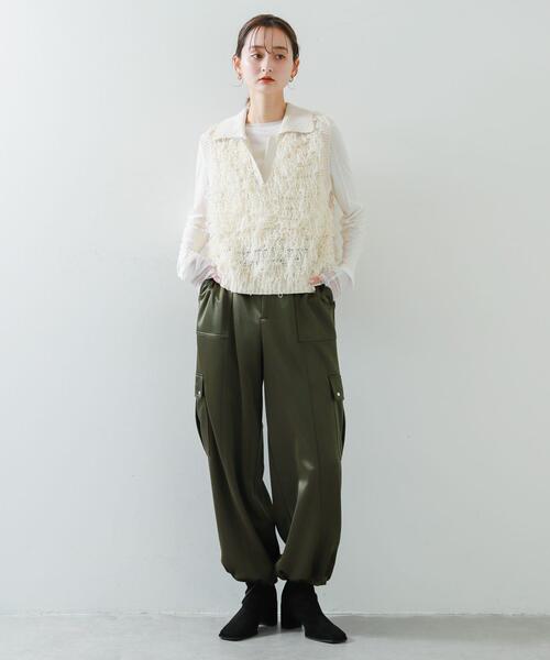 SENSE OF PLACE by URBAN RESEARCH（センスオブプレイスバイアーバンリサーチ）の「シャイニーカットカーゴパンツ（その他パンツ・レディース・カーキ/ライトベージュ/ネイビー・MEDIUM/SMALL）」の22枚目の写真