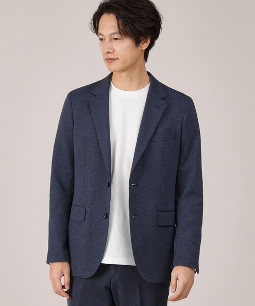 セール】メランジ ハニカム ストレッチ ジャケット（テーラード