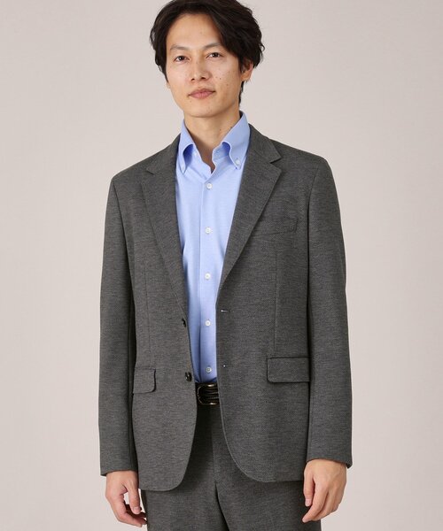 セール】メランジ ハニカム ストレッチ ジャケット（テーラード