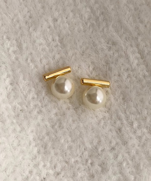 blackdia ocean（ブラックダイヤオーシャン）の「blackdia ocean メタルバー パールピアス/ イヤリング（ピアス（両耳用）・レディース・シルバー/ゴールド/シルバー系その他/ゴールド系その他/ゴールド系/シルバー系1/ゴールド系1/シルバー系・FREE）」の12枚目の写真