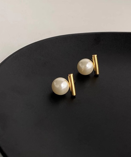 blackdia ocean（ブラックダイヤオーシャン）の「blackdia ocean メタルバー パールピアス/ イヤリング（ピアス（両耳用）・レディース・シルバー/ゴールド/シルバー系その他/ゴールド系その他/ゴールド系/シルバー系1/ゴールド系1/シルバー系・FREE）」の13枚目の写真