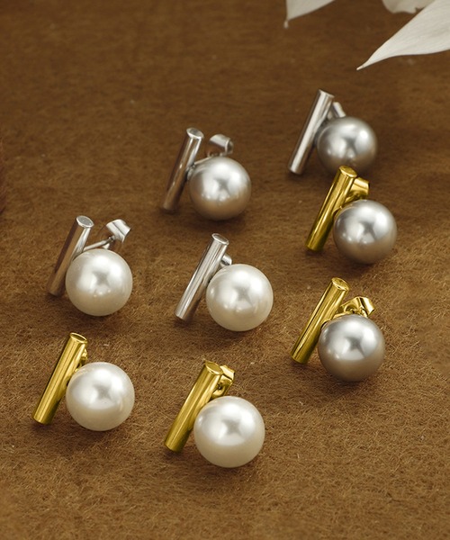 blackdia ocean（ブラックダイヤオーシャン）の「blackdia ocean メタルバー パールピアス/ イヤリング（ピアス（両耳用）・レディース・シルバー/ゴールド/シルバー系その他/ゴールド系その他/ゴールド系/シルバー系1/ゴールド系1/シルバー系・FREE）」の22枚目の写真