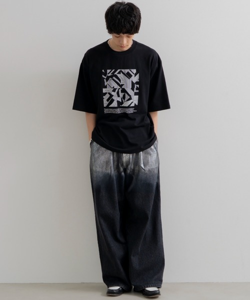 パンツ SINSS Foil gradation wide balloon denim SINSS ジーンズ Foil gradation wide balloon denim / 箔