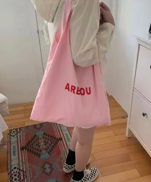 ammy.(エイミードット)の「【 ammy. / エイミードット 】 ロゴ ビッグ トートバッグ(トートバッグ・レディース・イエロー/ピンク/ブルー/アイボリー・FREE)」の1枚目の写真