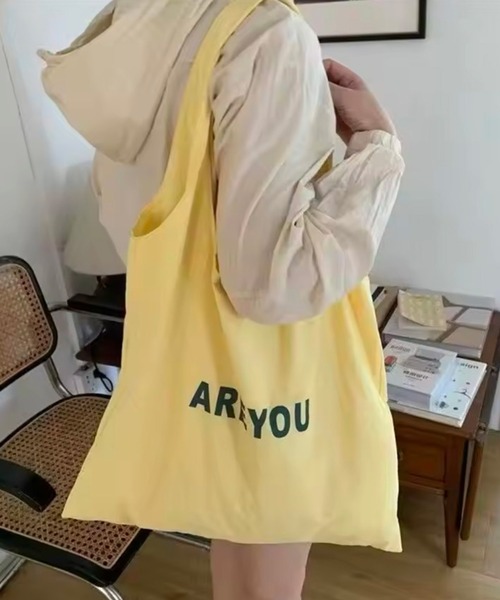 ammy.(エイミードット)の「【 ammy. / エイミードット 】 ロゴ ビッグ トートバッグ(トートバッグ・レディース・イエロー/ピンク/ブルー/アイボリー・FREE)」の11枚目の写真