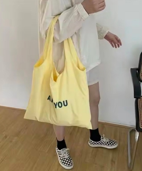 ammy.(エイミードット)の「【 ammy. / エイミードット 】 ロゴ ビッグ トートバッグ(トートバッグ・レディース・イエロー/ピンク/ブルー/アイボリー・FREE)」の12枚目の写真