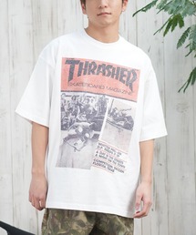 【ムラサキスポーツ限定】THRASHER/スラッシャー 半袖Tシャツ/半袖Tee フロントプリント オーバーサイズ ユニセックス 252TH1ST036