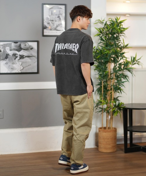 THRASHER(スラッシャー)の「【ムラサキスポーツ限定】THRASHER/スラッシャー 半袖Tシャツ/半袖Tee フロントプリント オーバーサイズ ユニセックス 252TH1ST036(Tシャツ/カットソー・メンズ・ブラック/アイボリー・XL/L/M)」の8枚目の写真