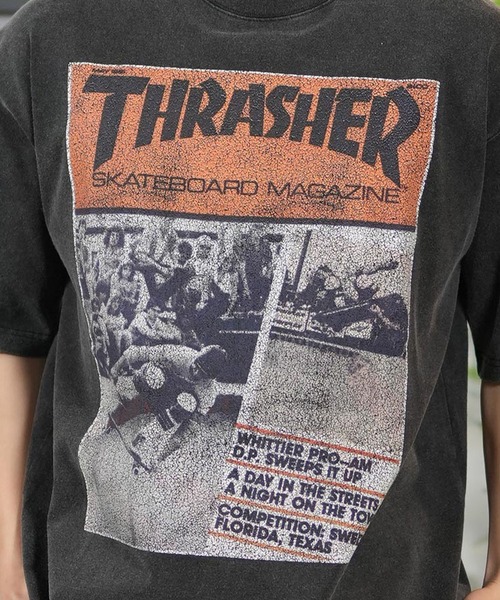 THRASHER(スラッシャー)の「【ムラサキスポーツ限定】THRASHER/スラッシャー 半袖Tシャツ/半袖Tee フロントプリント オーバーサイズ ユニセックス 252TH1ST036(Tシャツ/カットソー・メンズ・ブラック/アイボリー・XL/L/M)」の9枚目の写真