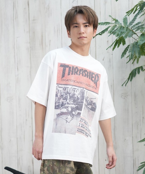 THRASHER(スラッシャー)の「【ムラサキスポーツ限定】THRASHER/スラッシャー 半袖Tシャツ/半袖Tee フロントプリント オーバーサイズ ユニセックス 252TH1ST036(Tシャツ/カットソー・メンズ・ブラック/アイボリー・XL/L/M)」の11枚目の写真