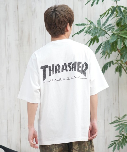 THRASHER(スラッシャー)の「【ムラサキスポーツ限定】THRASHER/スラッシャー 半袖Tシャツ/半袖Tee フロントプリント オーバーサイズ ユニセックス 252TH1ST036(Tシャツ/カットソー・メンズ・ブラック/アイボリー・XL/L/M)」の12枚目の写真