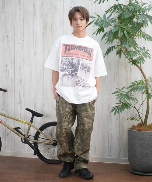 THRASHER(スラッシャー)の「【ムラサキスポーツ限定】THRASHER/スラッシャー 半袖Tシャツ/半袖Tee フロントプリント オーバーサイズ ユニセックス 252TH1ST036(Tシャツ/カットソー・メンズ・ブラック/アイボリー・XL/L/M)」の14枚目の写真