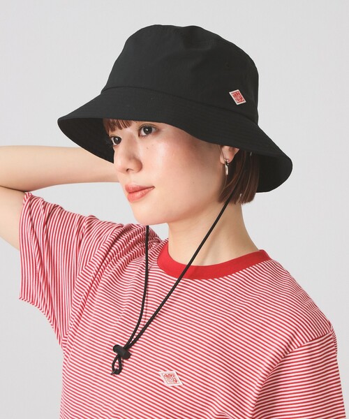 DANTON（ダントン）の「DANTON / POLYESTER BUCKET HAT（ハット・レディース・ベージュ/アイボリー/ブラック・ONE SIZE）」の2枚目の写真