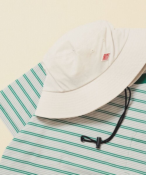 DANTON（ダントン）の「DANTON / POLYESTER BUCKET HAT（ハット・レディース・ベージュ/アイボリー/ブラック・ONE SIZE）」の6枚目の写真
