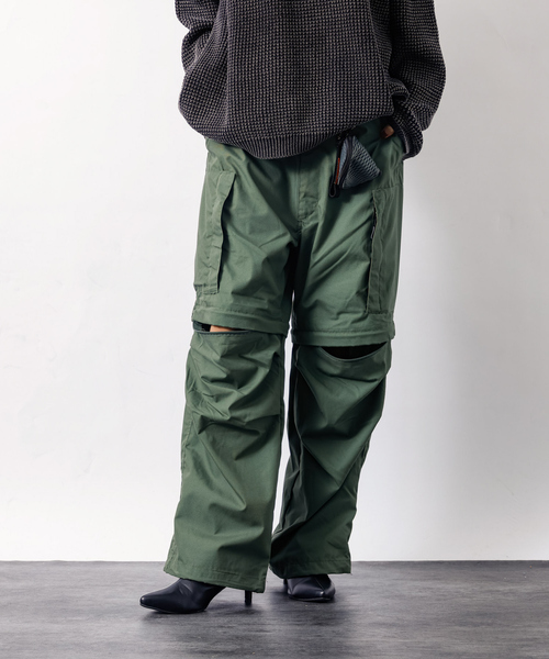 ABAHOUSE（アバハウス）の「3WAYデチャッタブルヘリクリーパンツ/TCウェザー/ユニセックス（カーゴパンツ・メンズ・カーキ/ブラック・M/L）」の9枚目の写真