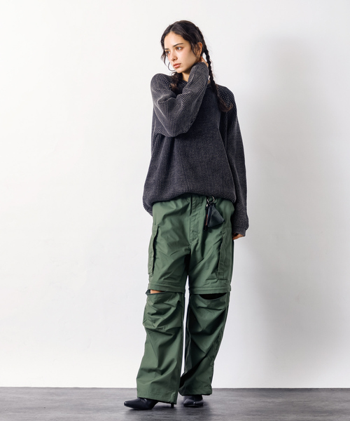 ABAHOUSE（アバハウス）の「3WAYデチャッタブルヘリクリーパンツ/TCウェザー/ユニセックス（カーゴパンツ・メンズ・カーキ/ブラック・M/L）」の10枚目の写真