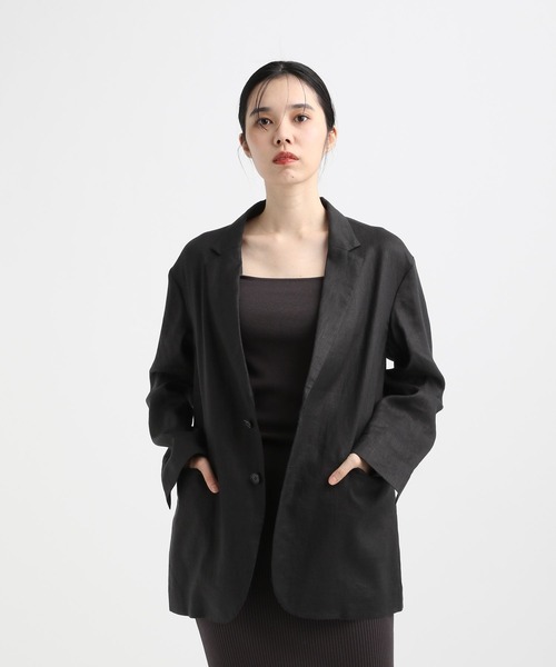 STERNBERG(スタンバーグ)の「オーバーリネンテーラードジャケット(テーラードジャケット・レディース・ブラック/モカ・MEDIUM/LARGE)」の13枚目の写真