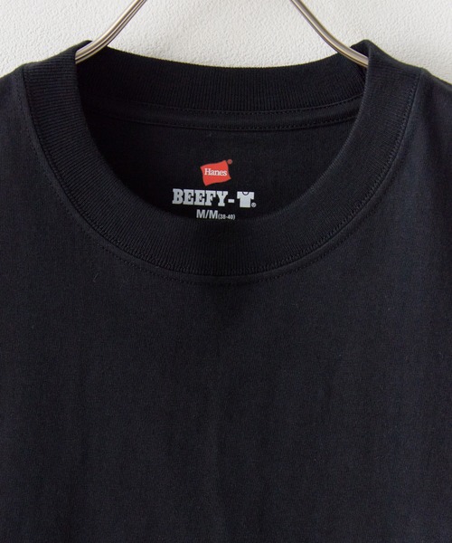 HANES(ヘインズ)の「Hanes/ヘインズ BEEFY T-SHIRTS Tシャツ 2026新作 再入荷 夏服(Tシャツ/カットソー・メンズ・ホワイト/ブラック/ネイビー/グレー・M/L/XL/S)」の5枚目の写真