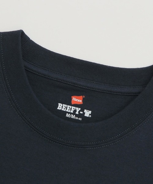 HANES(ヘインズ)の「Hanes/ヘインズ BEEFY T-SHIRTS Tシャツ 2026新作 再入荷 夏服(Tシャツ/カットソー・メンズ・ホワイト/ブラック/ネイビー/グレー・M/L/XL/S)」の21枚目の写真