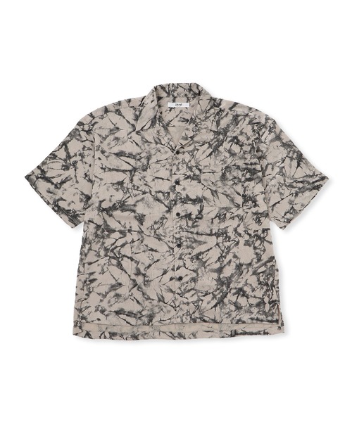  j.n.r.d（ジェー・エヌ・アール・ディー）の「j.n.r.d/ワッシャー加工ペイントハーフスリーブシャツ（シャツ/ブラウス・メンズ・チャコールグレー/ベージュ/レンガ・LL/M/L）」の3枚目の写真