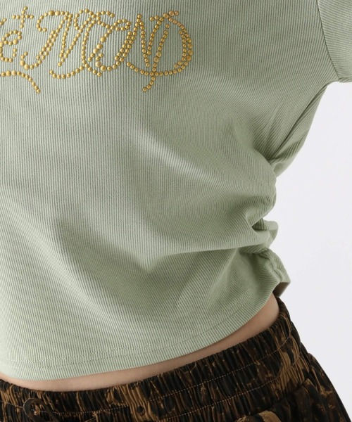 FOREVER 21(フォーエバー トゥエンティーワン)の「【2025SS】スタッズロゴTシャツ(Tシャツ/カットソー・レディース・オフホワイト/グリーン/ブラック・FREE)」の21枚目の写真