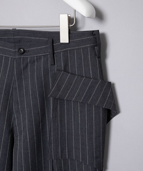 sulvam（サルバム）の「ストライプストレートスラックス（スラックス・メンズ・グレー・S/M/L）」の4枚目の写真