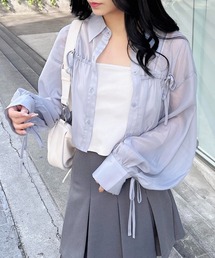 INGNI | リボンラメシアーショートシャツ(シャツ/ブラウス)