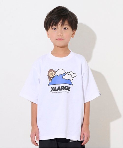 XLARGE KIDS（エクストララージキッズ）の「モチーフファニーゴリラ半袖Tシャツ（Tシャツ/カットソー・キッズ・レッド/ホワイト/ブラック・80ｃｍ/90cm/110cm/100cm/120cm/130cm/140cm）」の2枚目の写真
