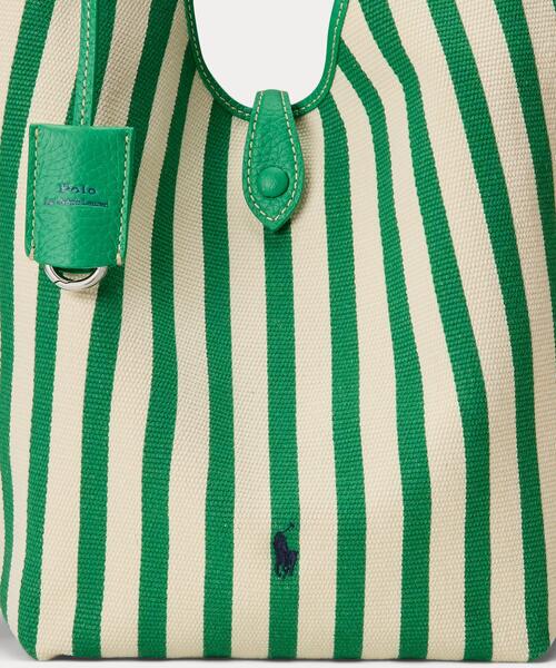 【Ralph Lauren】Polo Play ストライプ キャンバス トートバッグ POLO RALPH LAUREN】POLO PLAYストライプキャンバストート/2色