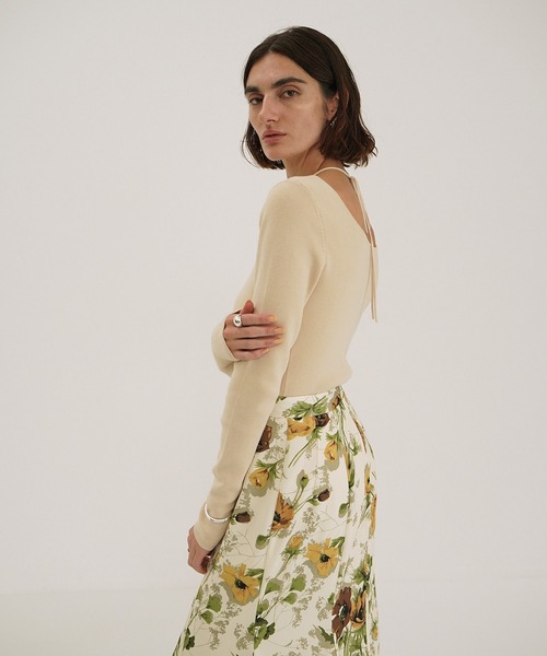 セール】ARRANGE RIBBON KNIT TOPS（ニット/セーター）｜CLANE（クラネ