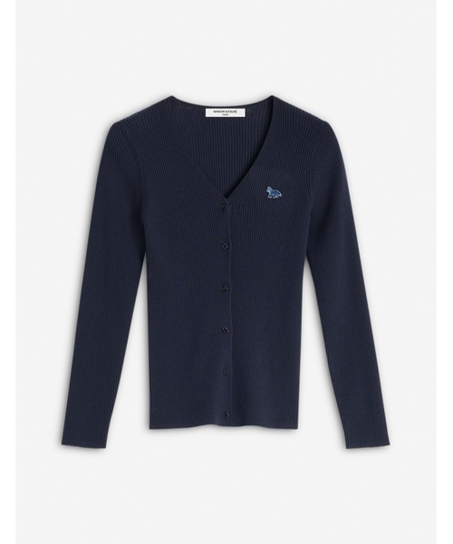 Maison Kitsune(メゾンキツネ)の「BABY FOX PATCH FINE RIBBED CARDIGAN(カーディガン/ボレロ・レディース・ピンク/ネイビー・XS/S/M/L/XL)」の2枚目の写真