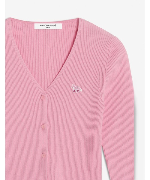 Maison Kitsune(メゾンキツネ)の「BABY FOX PATCH FINE RIBBED CARDIGAN(カーディガン/ボレロ・レディース・ピンク/ネイビー・XS/S/M/L/XL)」の12枚目の写真
