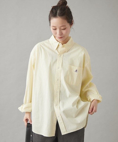 GEVACO(ゲバコ)の「【GEVACO】ベーシックオーバーサイズストライプシャツ(シャツ/ブラウス・レディース・イエロー/ネイビー/レッド/グリーン/ブラウン・SMALL/LARGE/MEDIUM)」の19枚目の写真