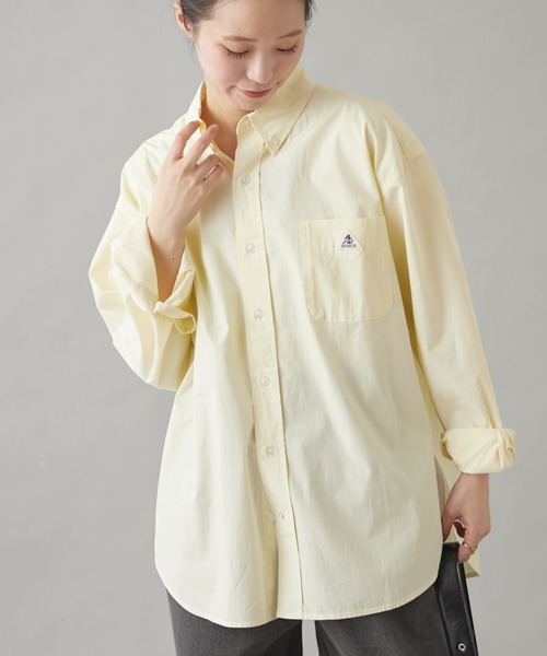 GEVACO(ゲバコ)の「【GEVACO】ベーシックオーバーサイズストライプシャツ(シャツ/ブラウス・レディース・イエロー/ネイビー/レッド/グリーン/ブラウン・SMALL/LARGE/MEDIUM)」の20枚目の写真